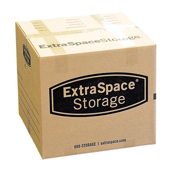 Product image of medium cardboard moving box with Extra Space Storage logo.