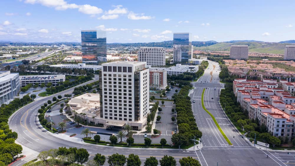 Skyline view of Irvine, CA during the day
