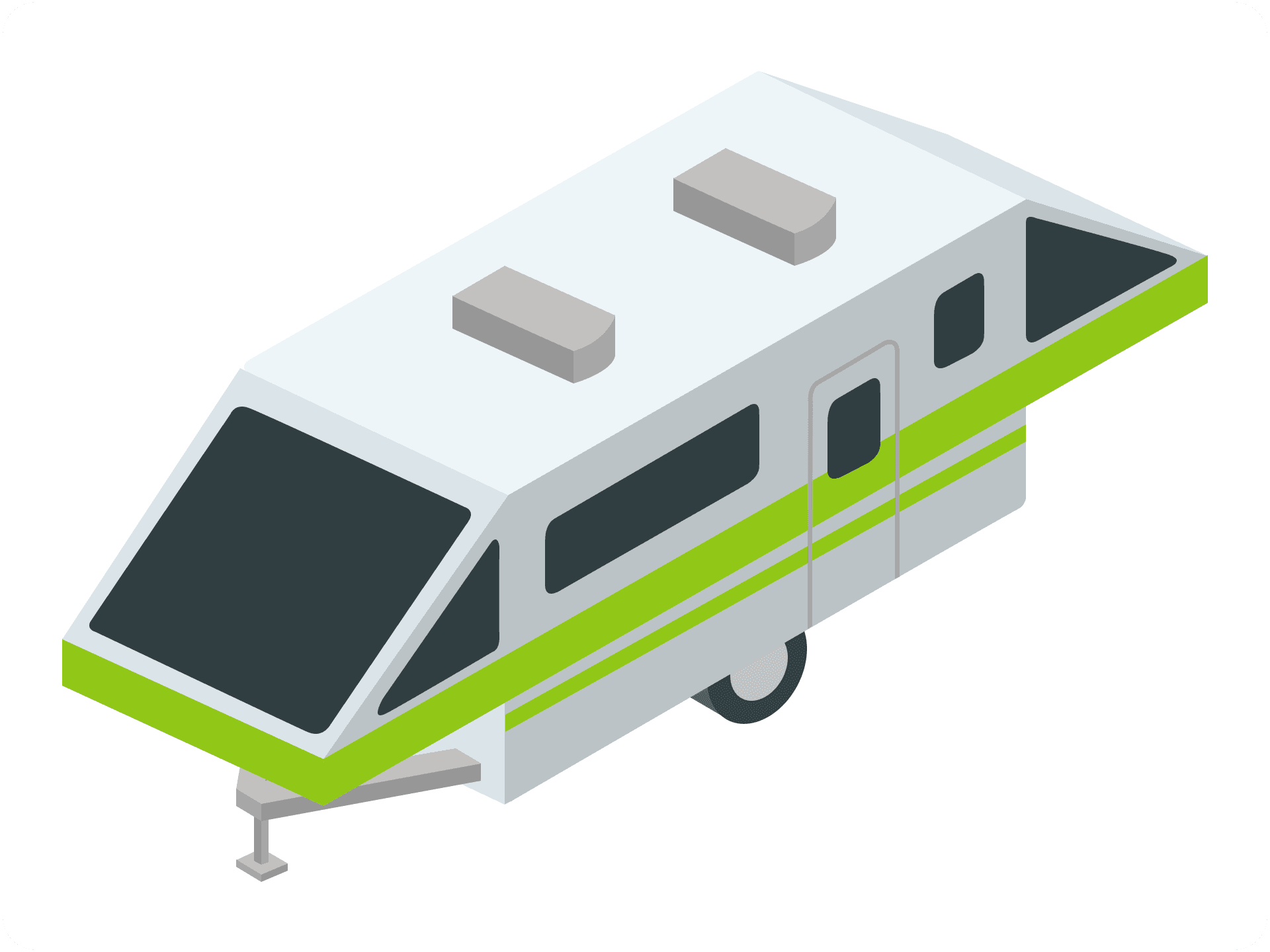 graphic of pop up camper
