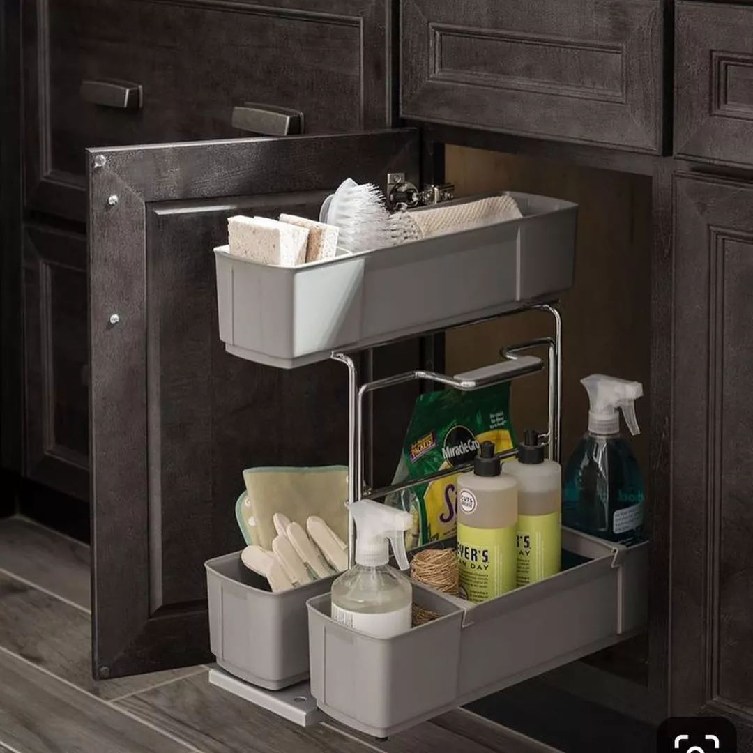 How to Build Pull Out Under Sink Storage Trays for Your Kitchen  Sink  storage, Under sink storage, Kitchen cabinet storage solutions