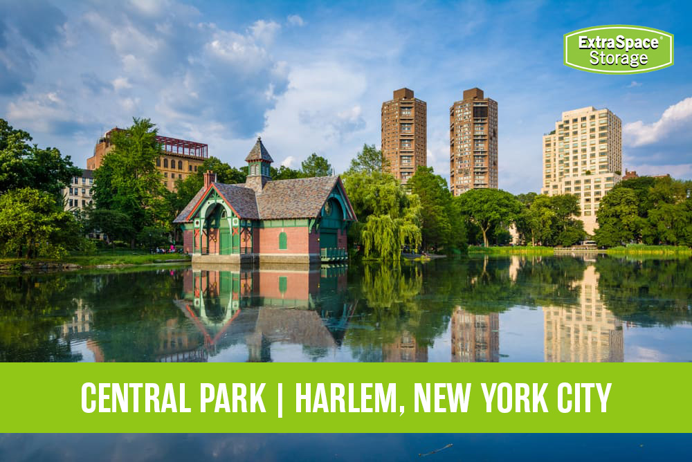 Lake and home in Central Park New York City. 