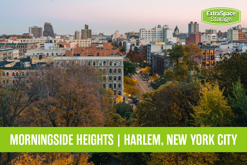 Cityscape view of Morningside Heights Harlem New York City. 