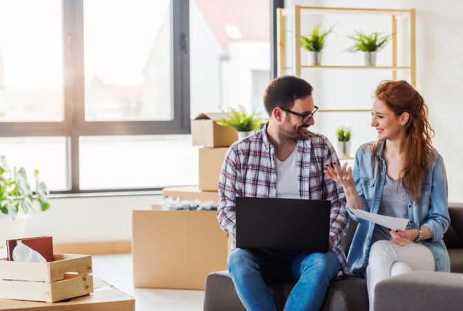 Couple preparing to move