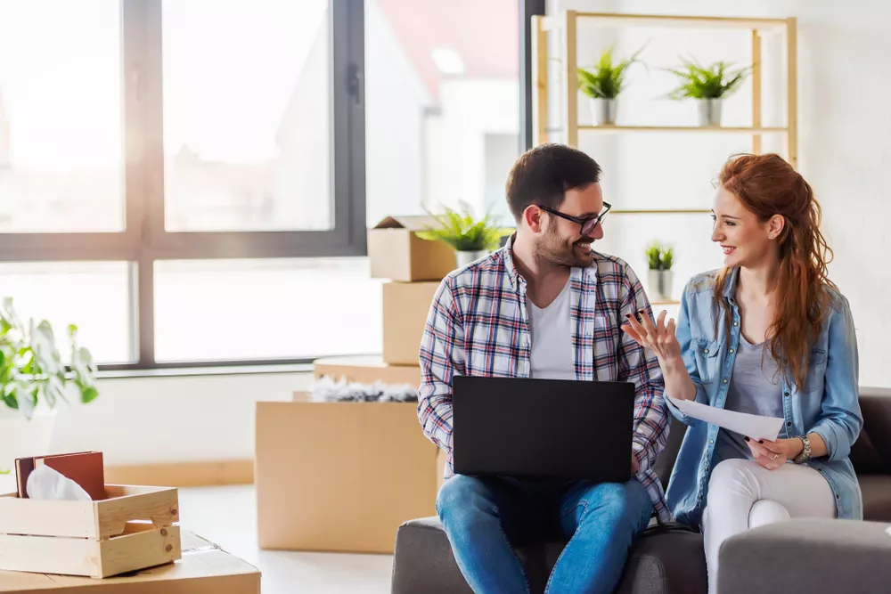 Couple preparing to move