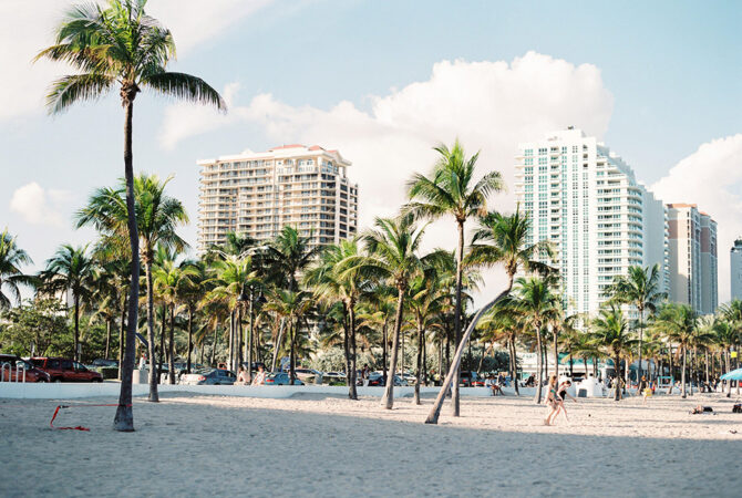 Beach in Miami, FL with condominiums in the background
