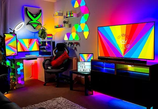 Game Room Ideas Bright Colors .webp
