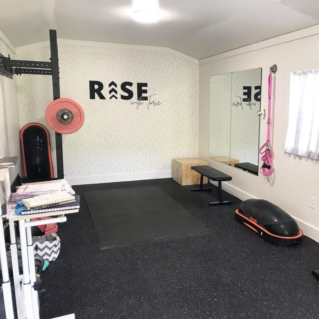 23 Gym Design Ideas For Your Home Exercise Room Extra Space Storage   Home Gym Layout Ideas Convert A Shed Into A Small Gym 1024x1024 