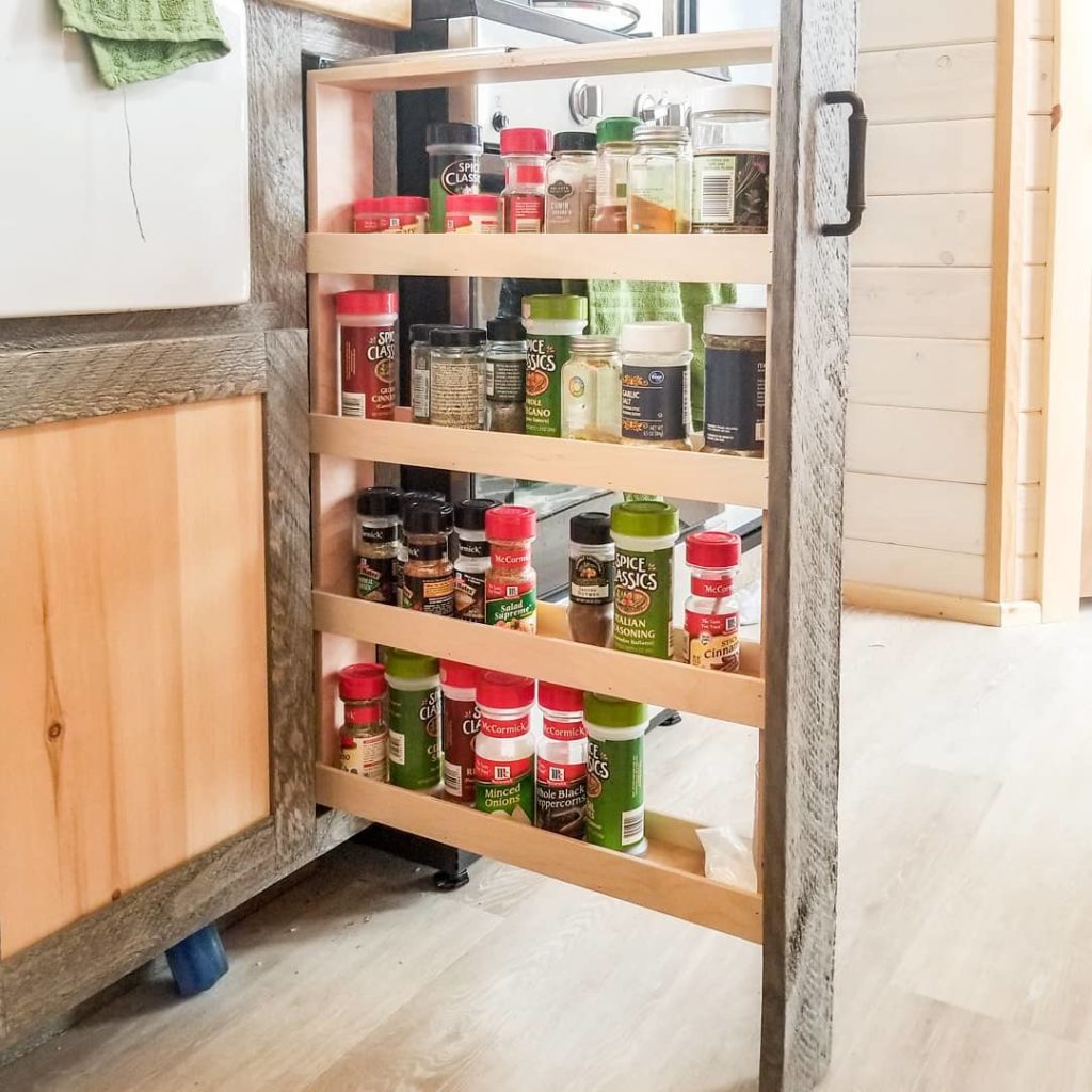 Wall Spice Rack Wooden Shelf Kitchen Organization Idea Essential