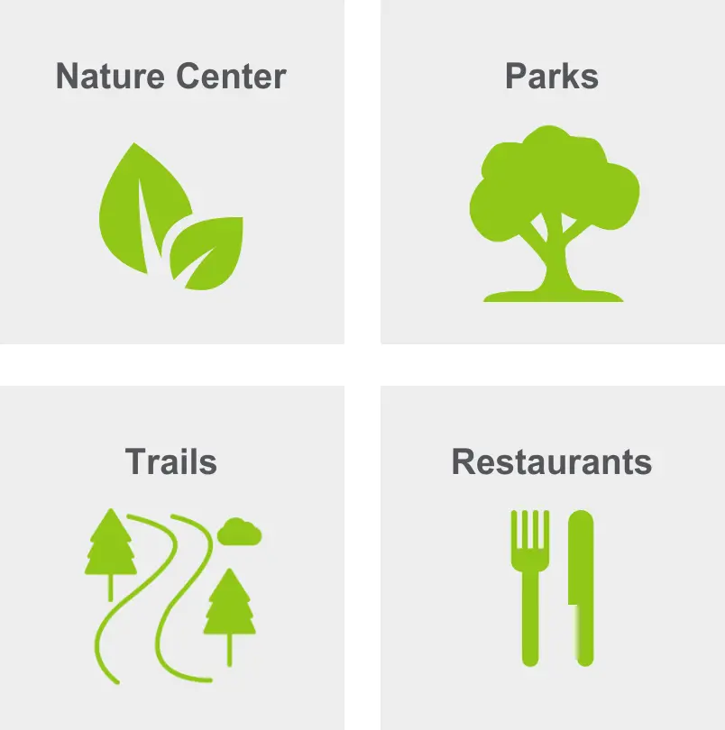 Activities in Yalecrest includes a nature center, parks, trails, and restaurants.