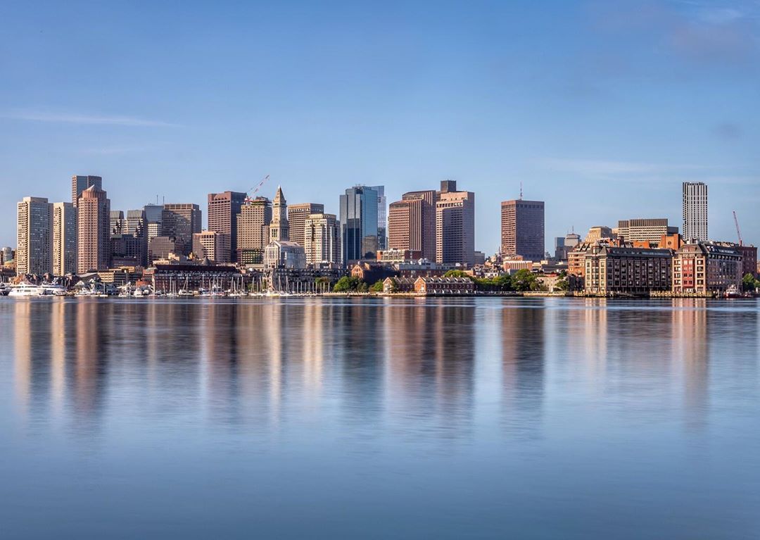 View of Downtown Boston, MA. Photo by Instagram user @newenglandgirrl