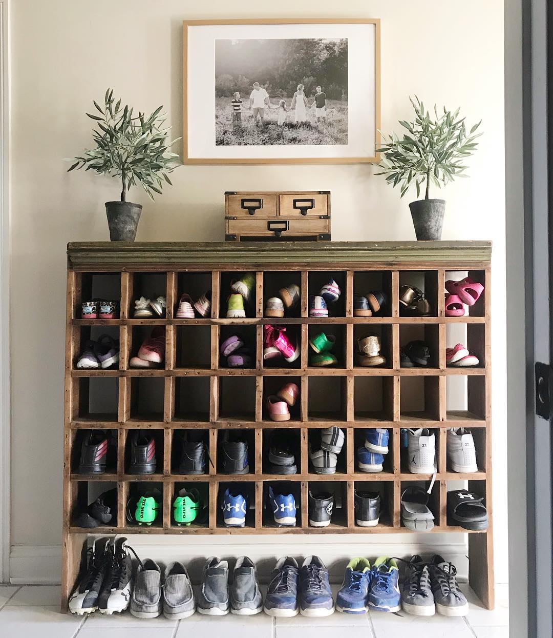 closet clean-out & DIY shoe shelves.