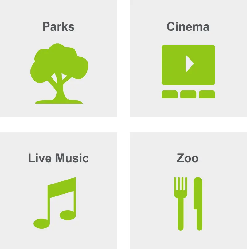 Activities in Clifton include parks, a cinema, live music, and the zoo.
