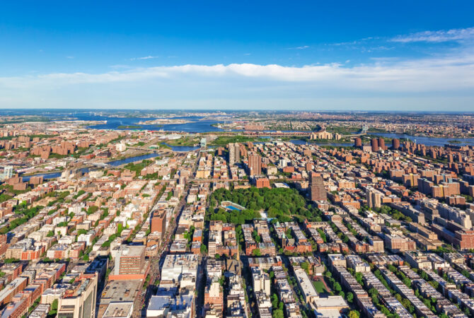 Aerial View of The Bronx, New York
