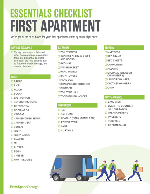 The Easiest First Apartment Checklist Ever - Moving Advice from HireAHelper