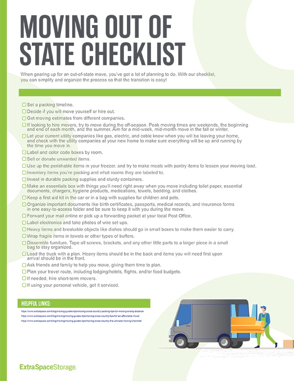 Moving Out Of State Checklist Your Guide To A Cross Country Move 