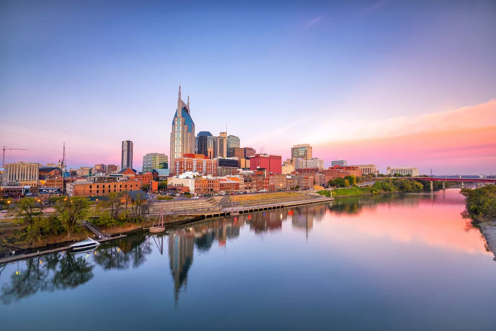 View of Downtown Nashville from Across the Cumberland River