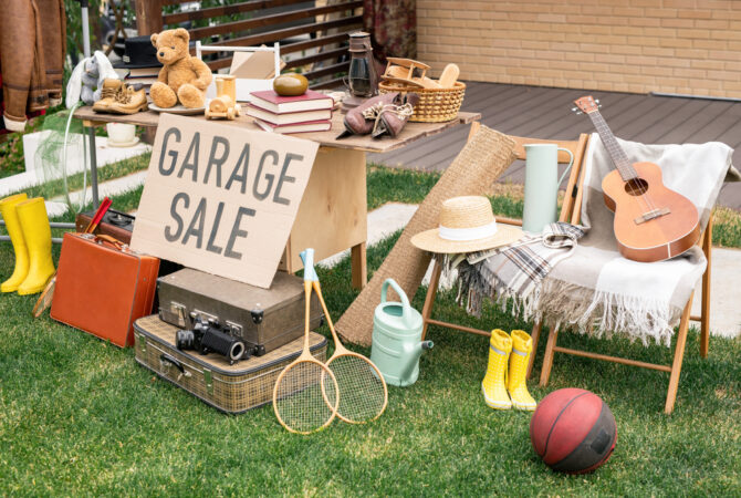 Items Set Out for a Garage Sale