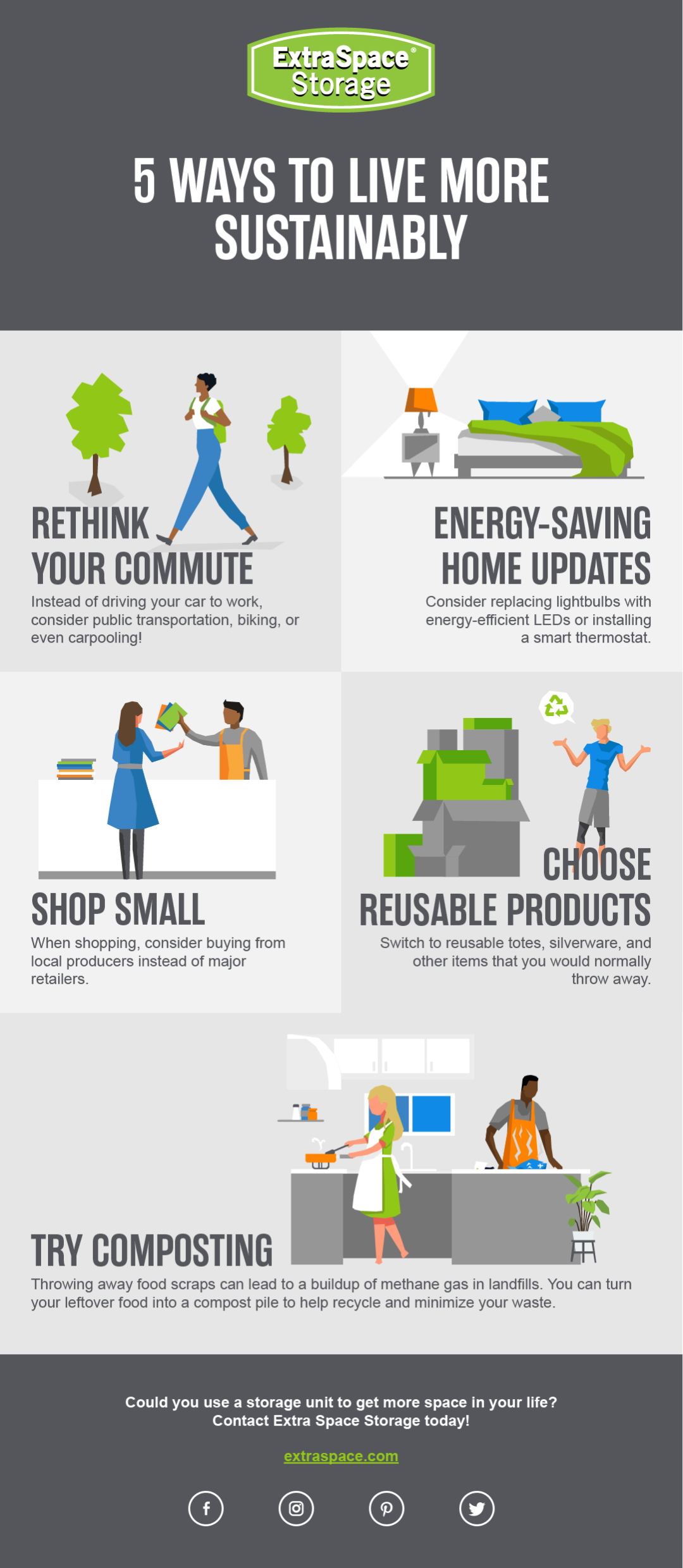 15 Tips For Sustainable Living In The New Year | Extra Space Storage