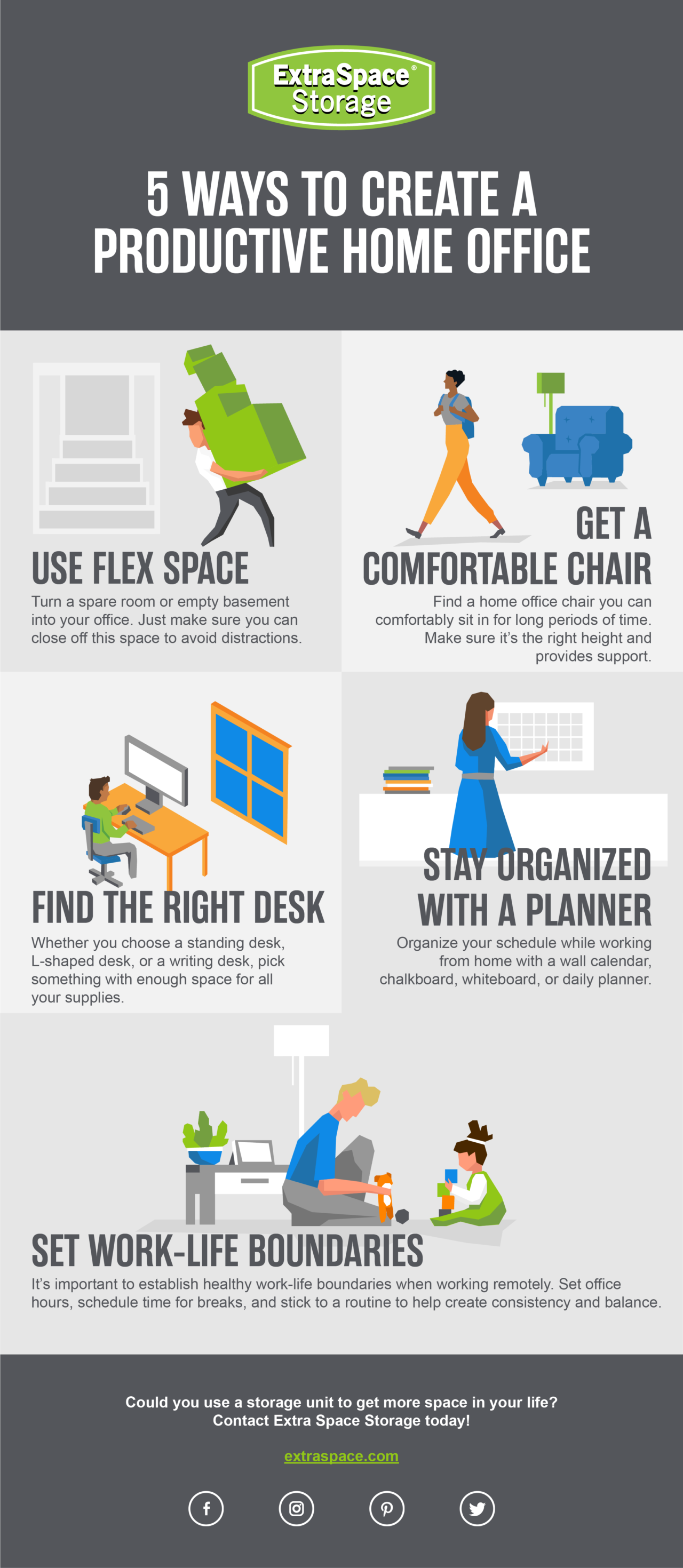 Infographic: 5 Ways to Create a Productive Home Office