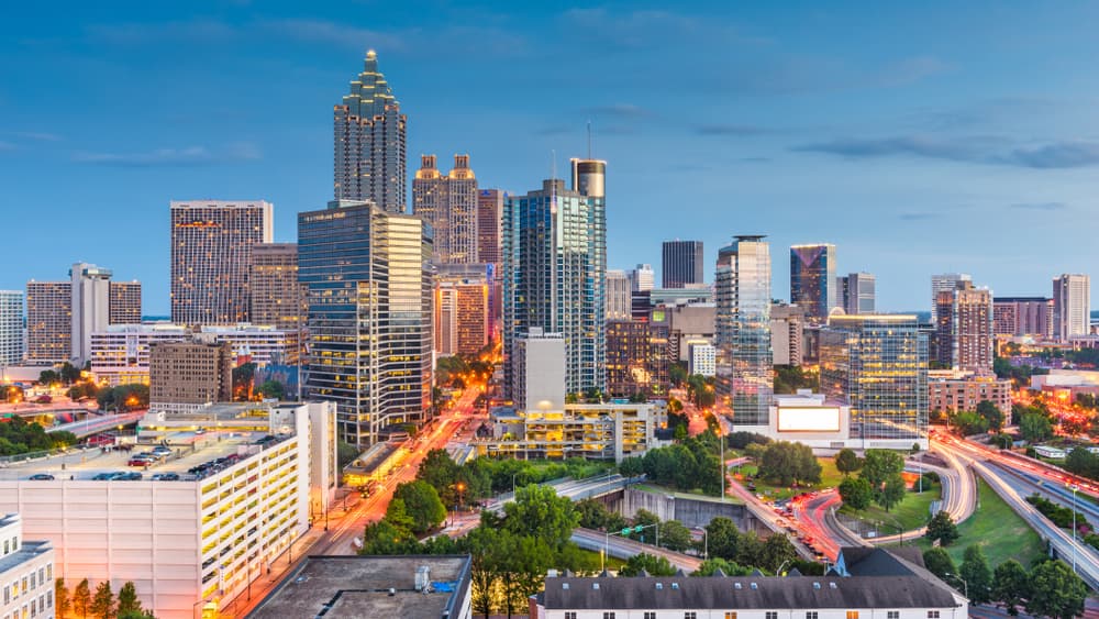 Photo of Atlanta skyline during the daytime.