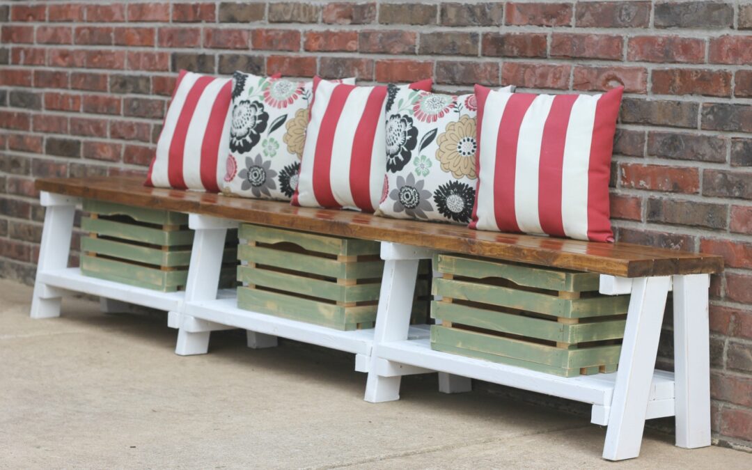 Simple DIY Farmhouse Bench Tutorial With Storage