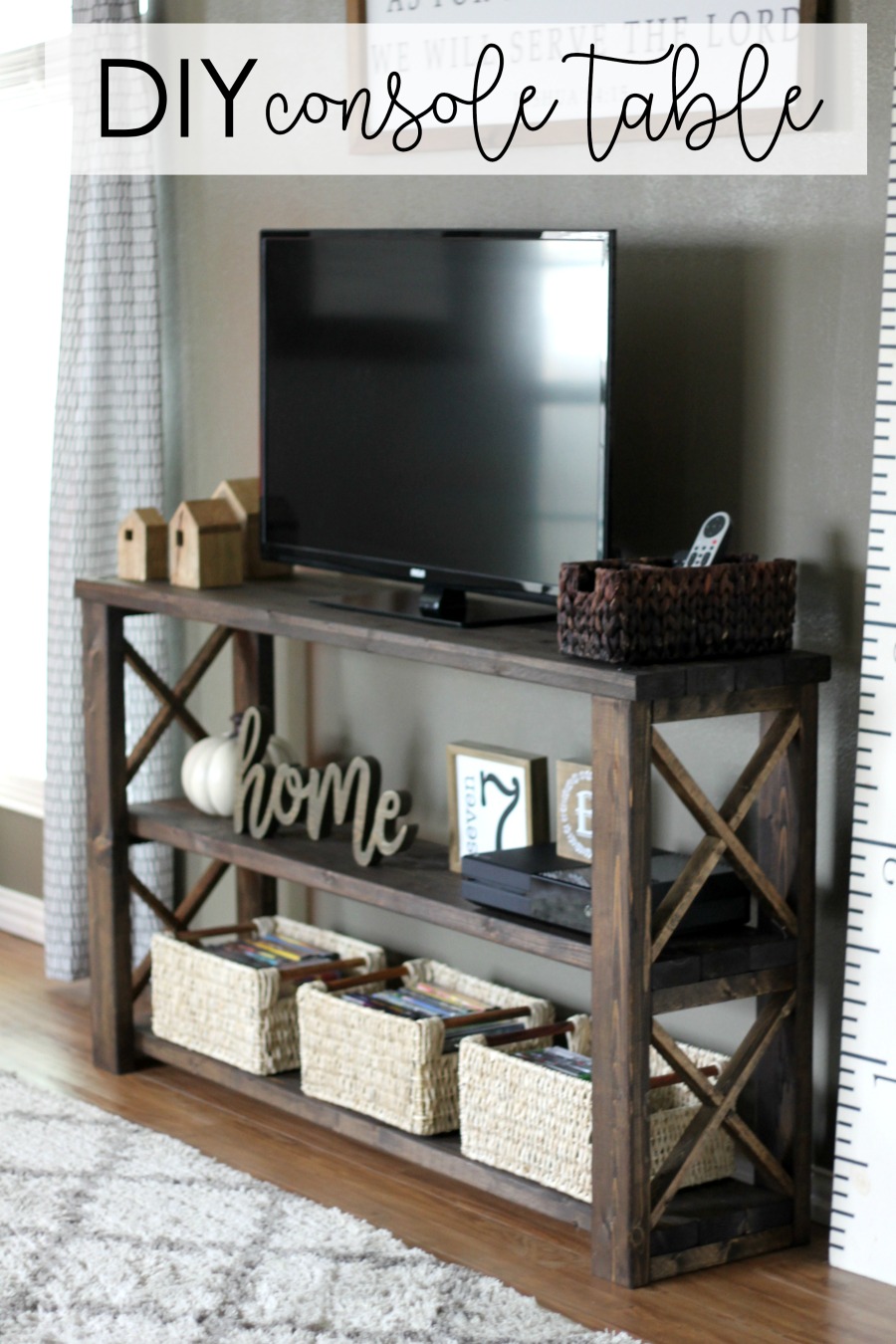 DIY console table tutorial