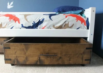 Under Bed Storage DIY Finished Product - Open