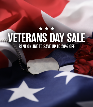 Veterans Day Sale at Extra Space Storage "Rent Online To Save Up To 50% Off"